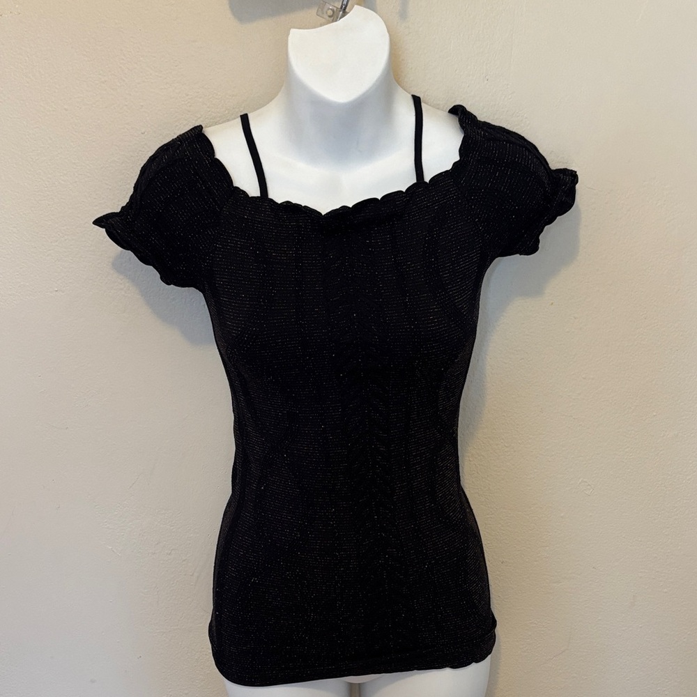 Connection 18 Elegant Black Women's Top
